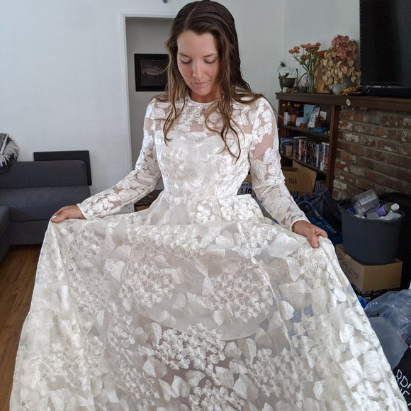 ASOS Dresses & Skirts - ASOS EDITION wedding dress with open back and floral embroidery